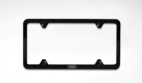 slim line license plate frame black