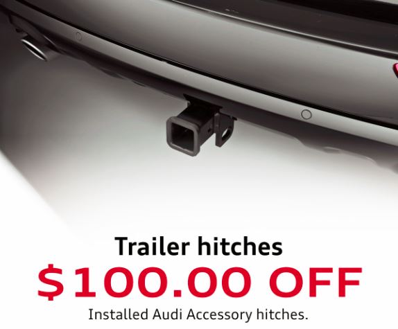 June Parts special: $100 off installed Audi Factory Accessory Trailer Hitch